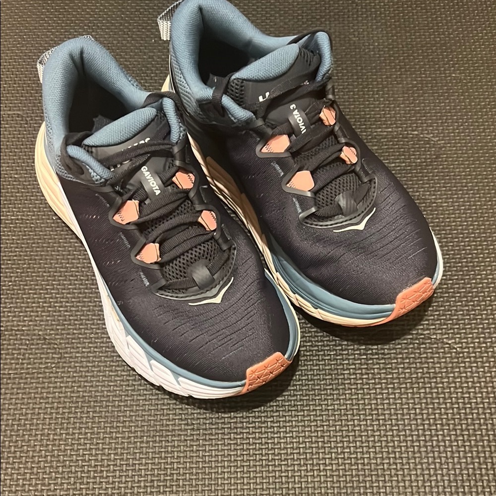 Hoka Women’s Gaviota 3s Size 7.5 Black and Blue Running Shoes